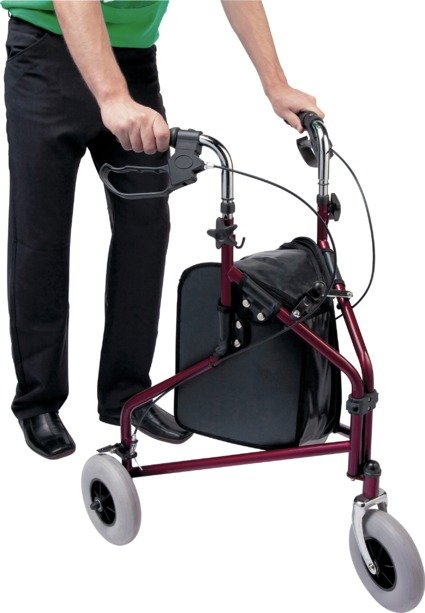 Drive Devilbiss Steel Three Wheel Rollator with Basket