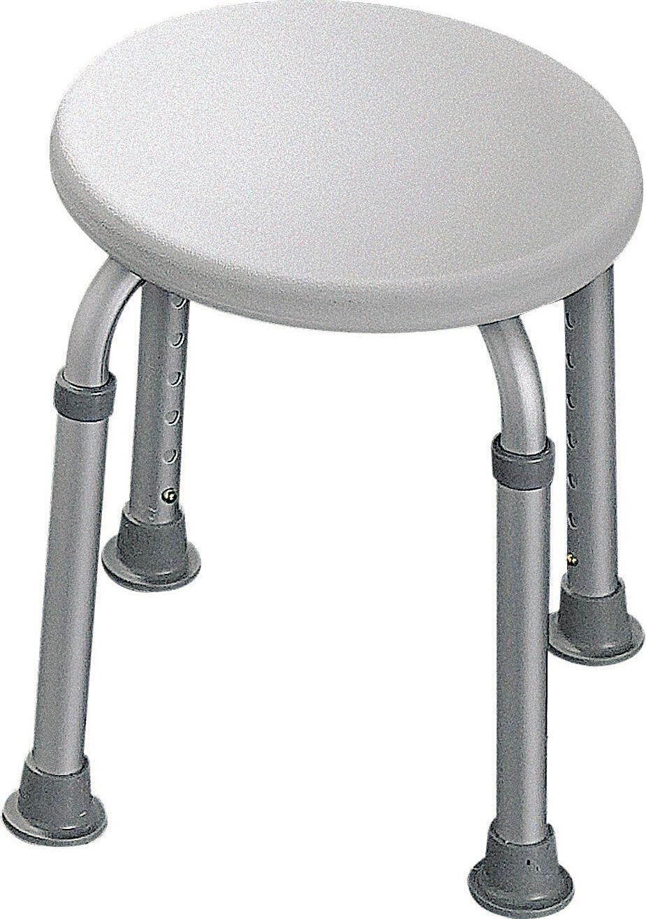 Round Shower Stool - Height Adjustable