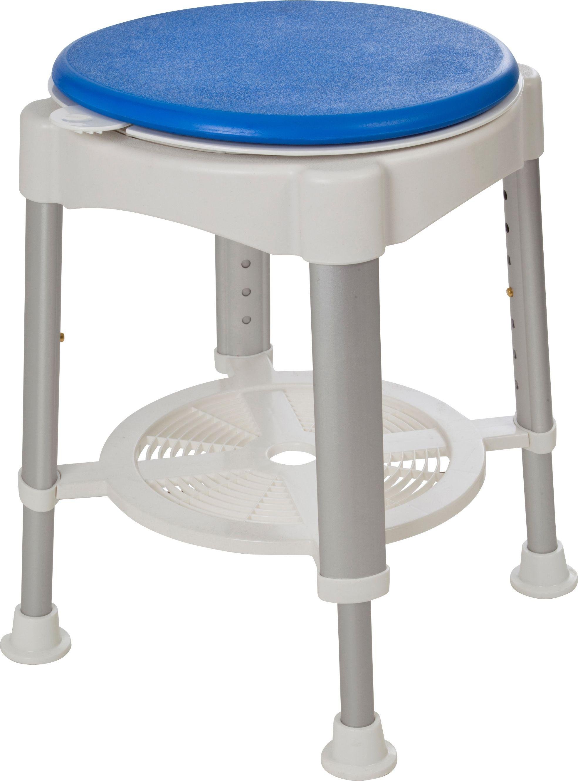 Round Shower Stool - Rotating Seat