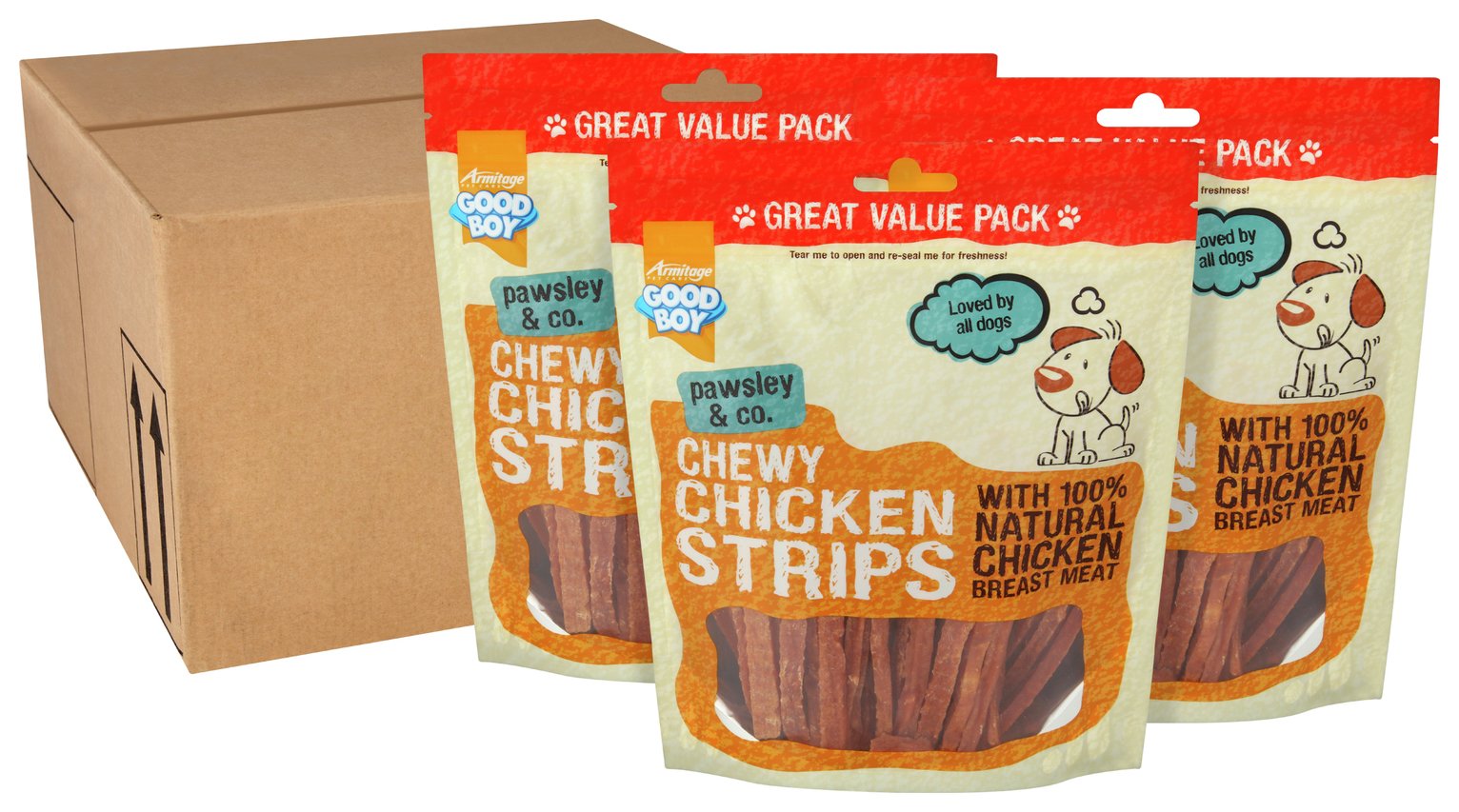 wagtastic chewy chicken strips