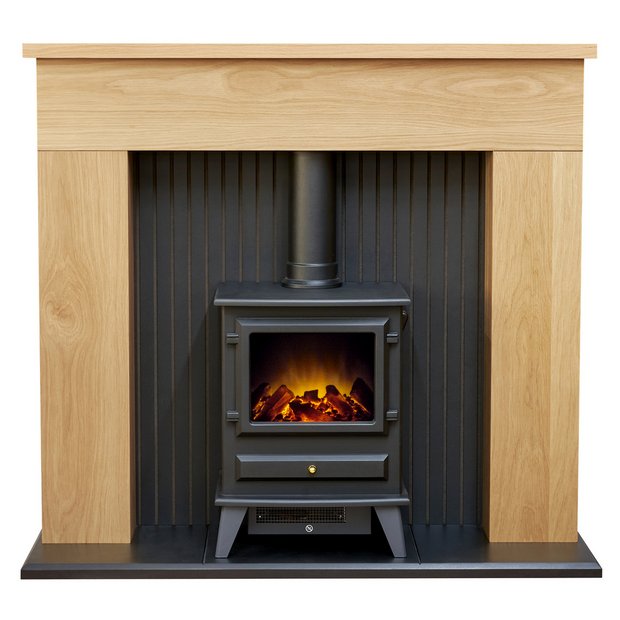 Buy Adam Innsbruck with Hudson Electric Freestanding Stove Suite | Electric  fires | Argos