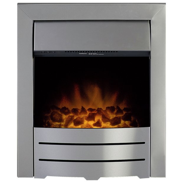 Buy Adam Colorado 2kW Electric Inset Fire - Brushed Steel | Electric fires  | Argos