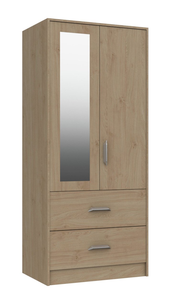 Ashdown 2 Door 2 Drawer Mirror Wardrobe