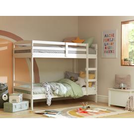 Habitat Josie Shorty Bunk Bed and 2 Kids Mattresses -Grey