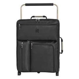 IT Luggage World's Lightest Max Size Cabin Suitcase - Black