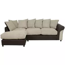Argos Home Harry Large Left Hand Corner Chaise Sofa -Natural