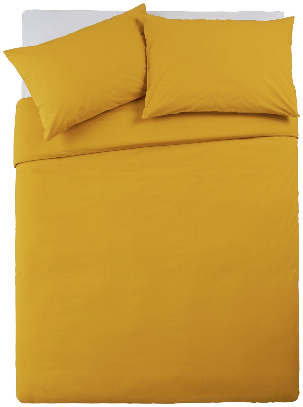 Habitat Cotton Rich 180 TC Plain Yellow Bedding Set - King