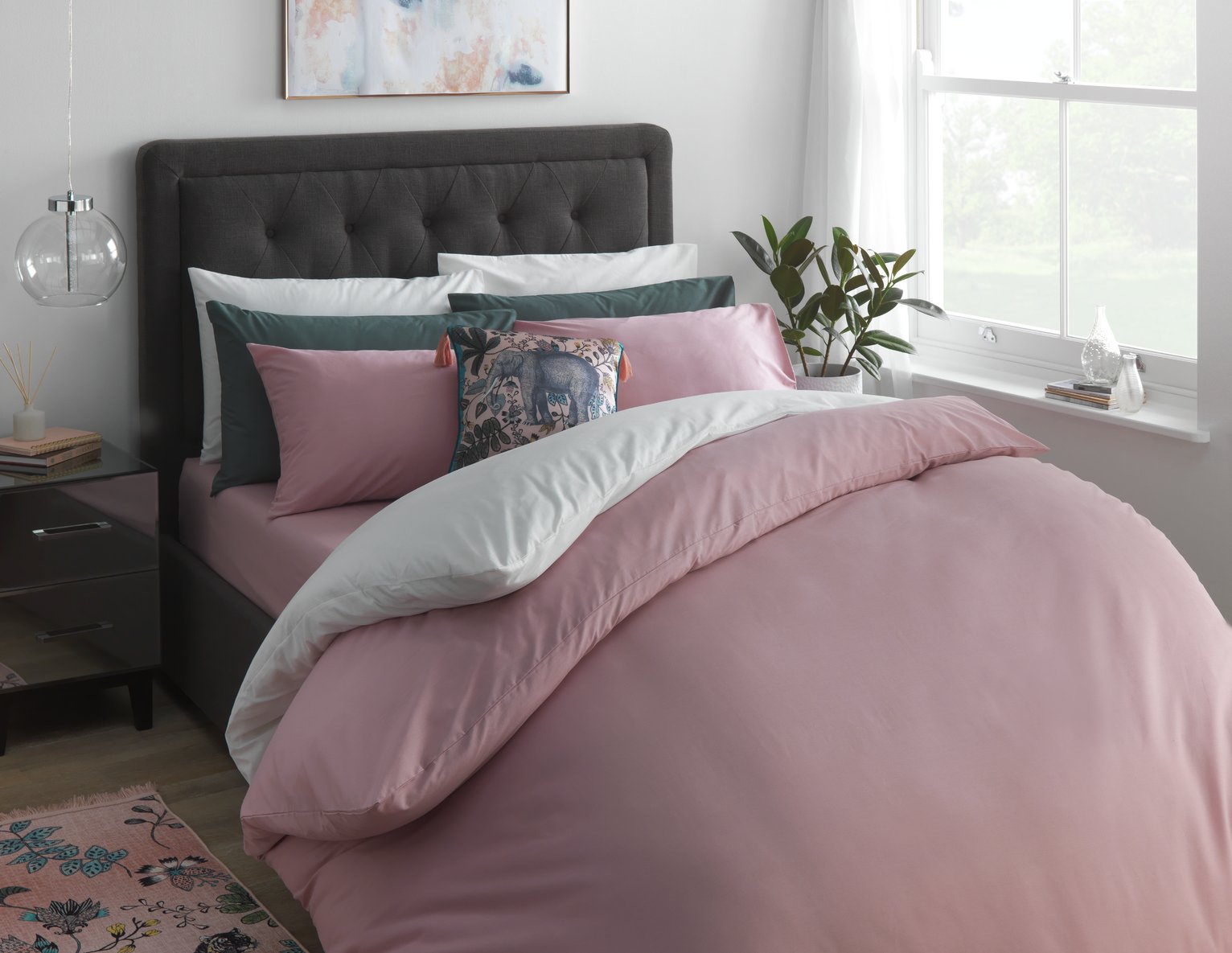 Habitat Cotton Rich Plain Fitted Sheet