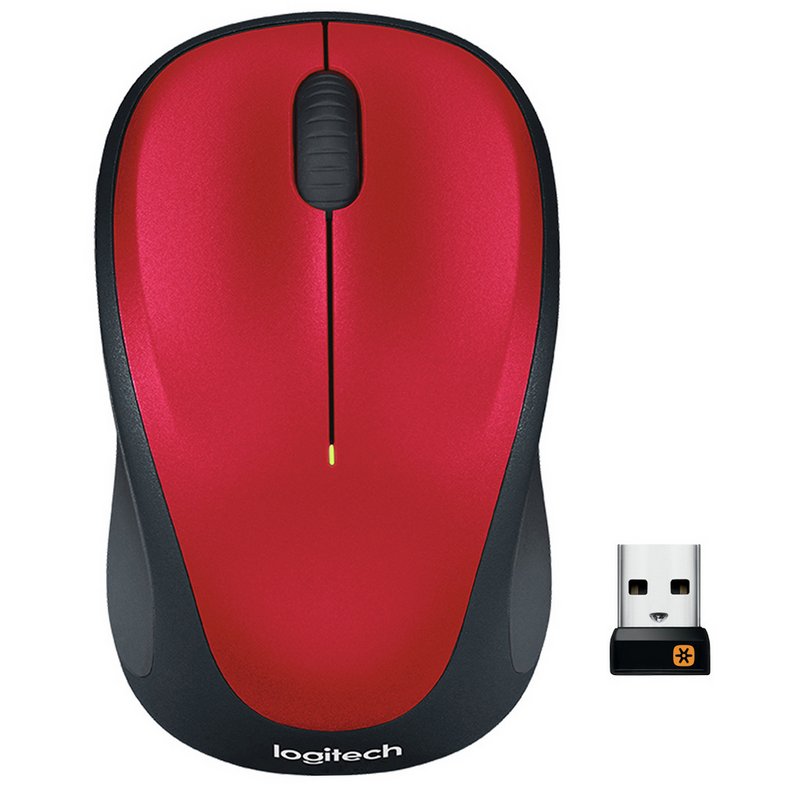 Logitech M235 Wireless Optical Mouse - Red from Argos