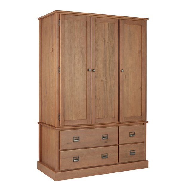 Buy Argos Home Drury Pine 3 Door 4 Drawer Wardrobe