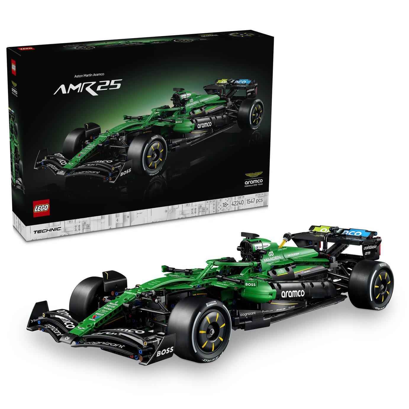 LEGO Technic Aston Martin Aramco AMR25 F1 Car set for Adults  42240 PREORDER