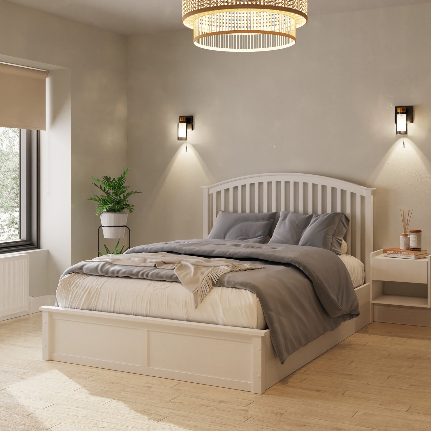 GFW Madrid Ottoman Wooden Bed Frame
