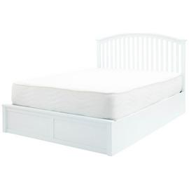 GFW Madrid Ottoman Double Wooden Bed Frame - White
