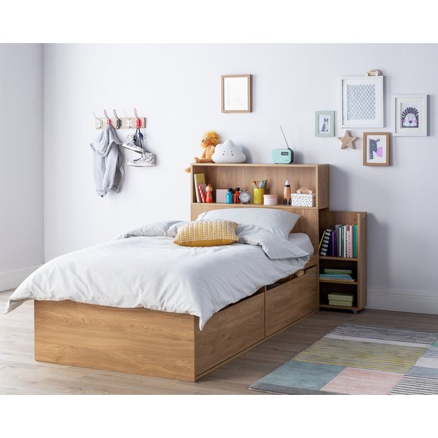 Buy Argos Home Lloyd Oak Effect Cabin Bed, Headboard & Storage ...