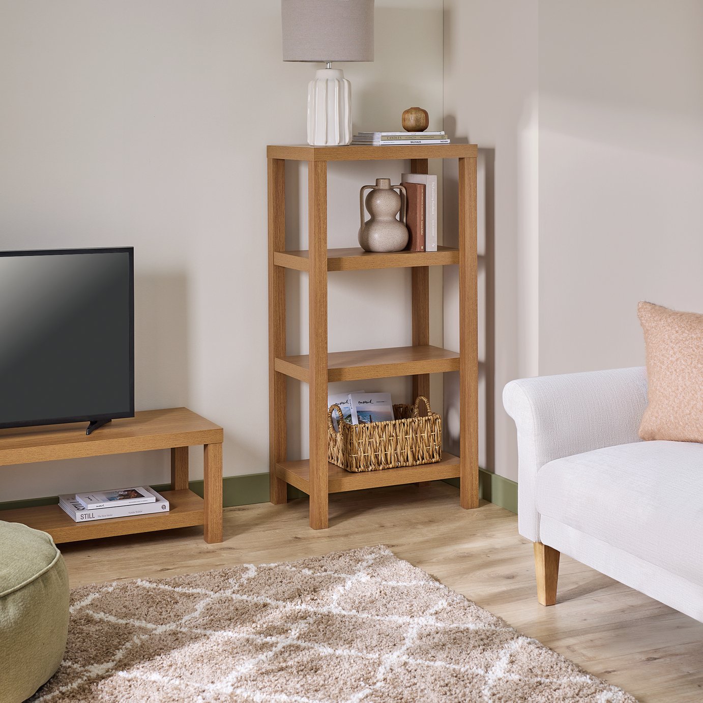 Argos Home Apley Small Bookcase - Natural