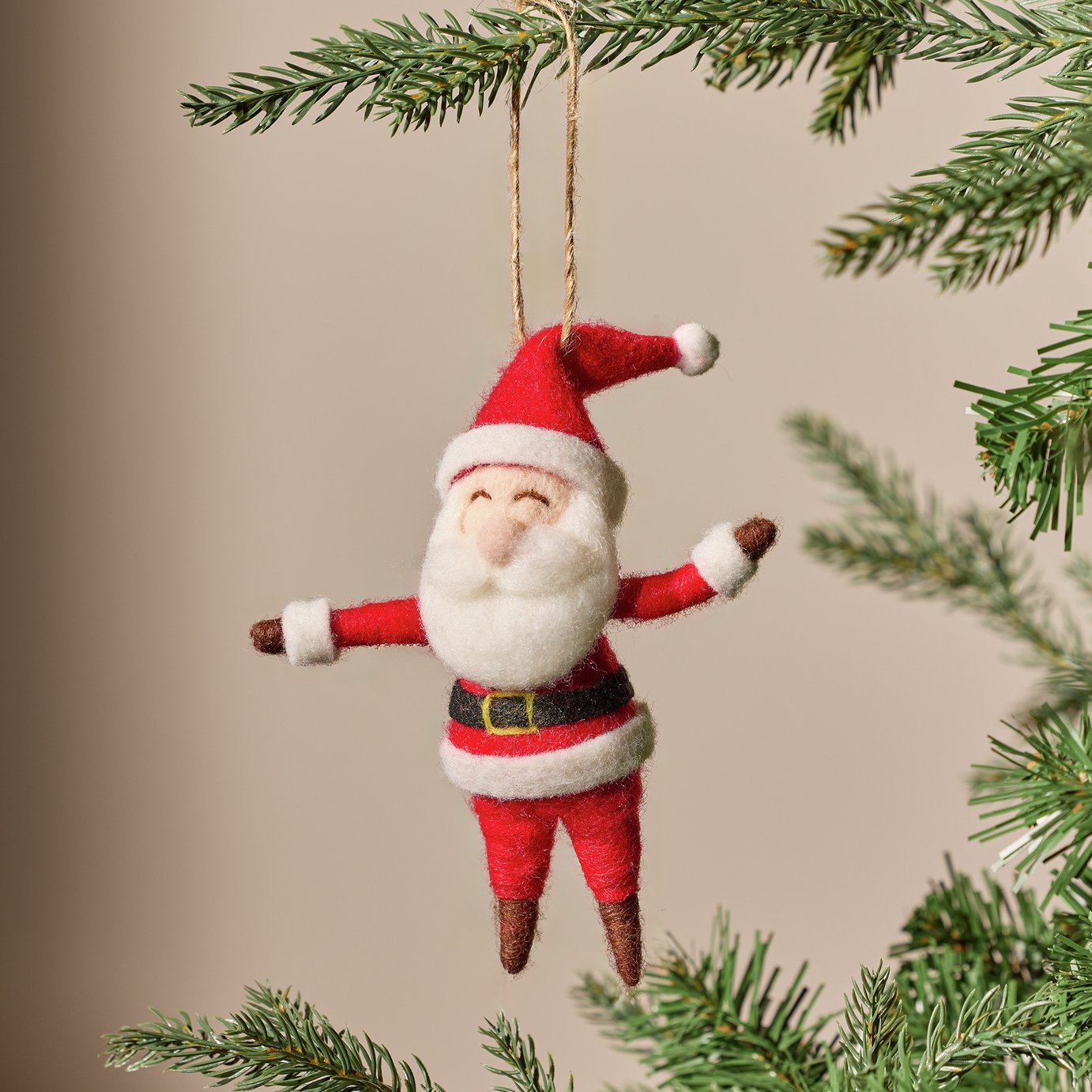 Argos Home Felt Santa Claus Hanging Christmas Ornament