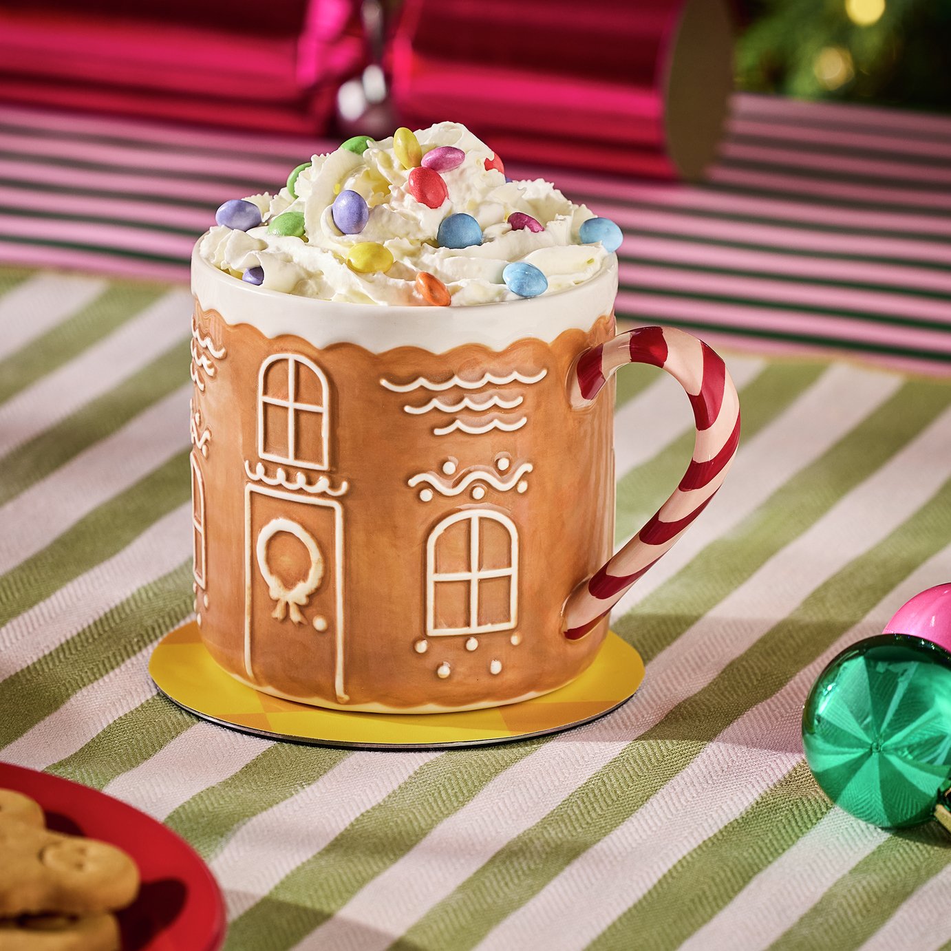 Argos Home Gingerbread House Stoneware Mug - Brown