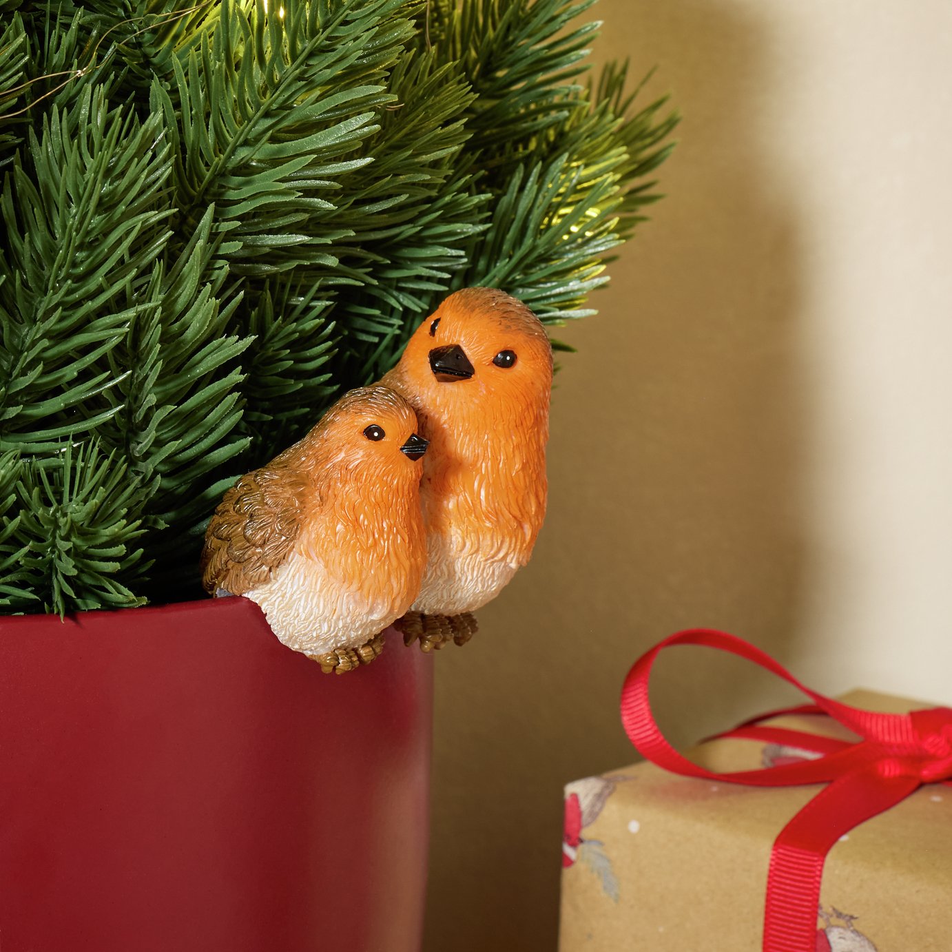 Argos Home Resin Christmas Robin Pot Hanger Figurine