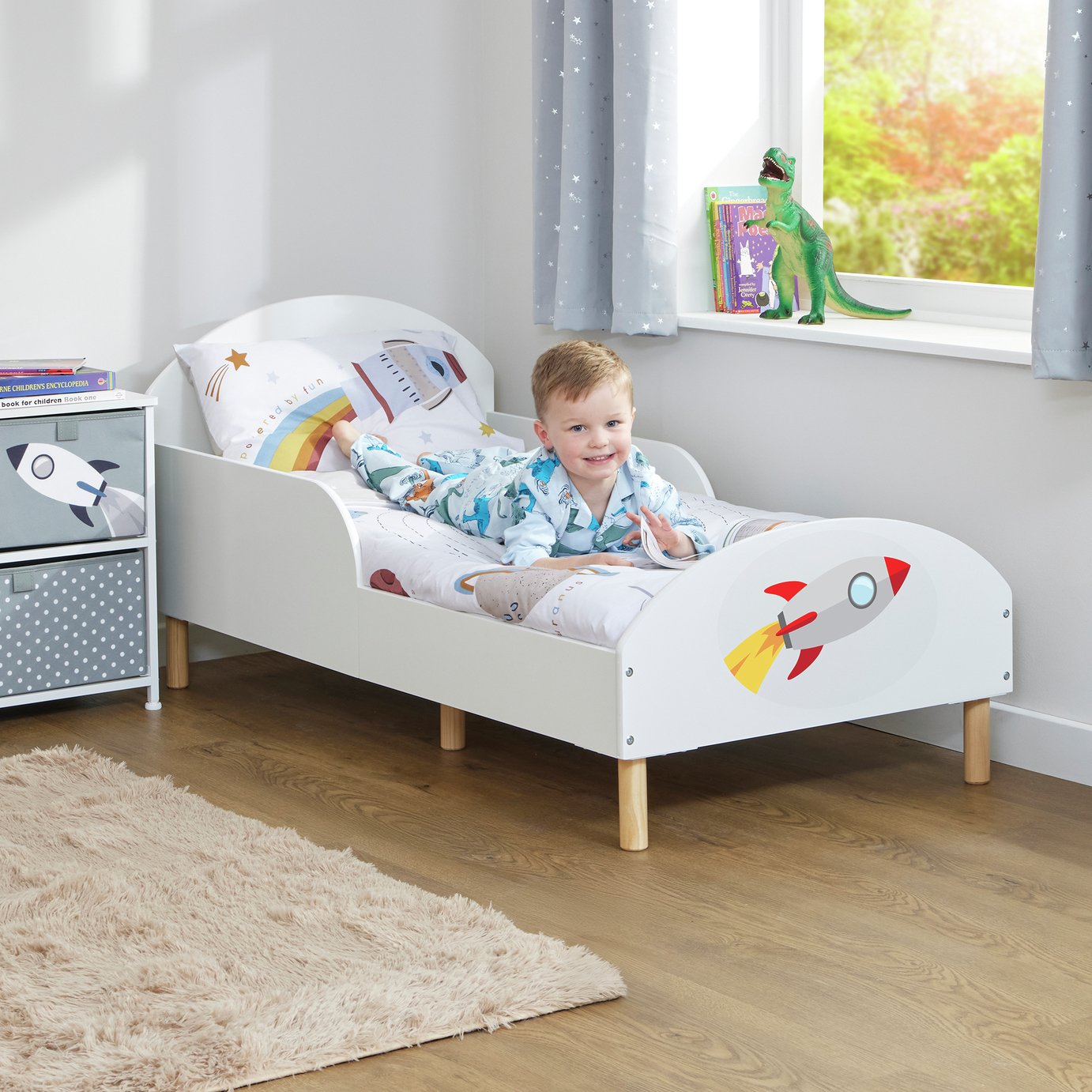 Liberty House Toys Rocket Toddler Bed Frame - White