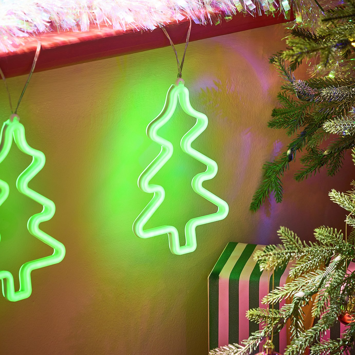 Argos Home Neon LED Christmas Tree String Lights