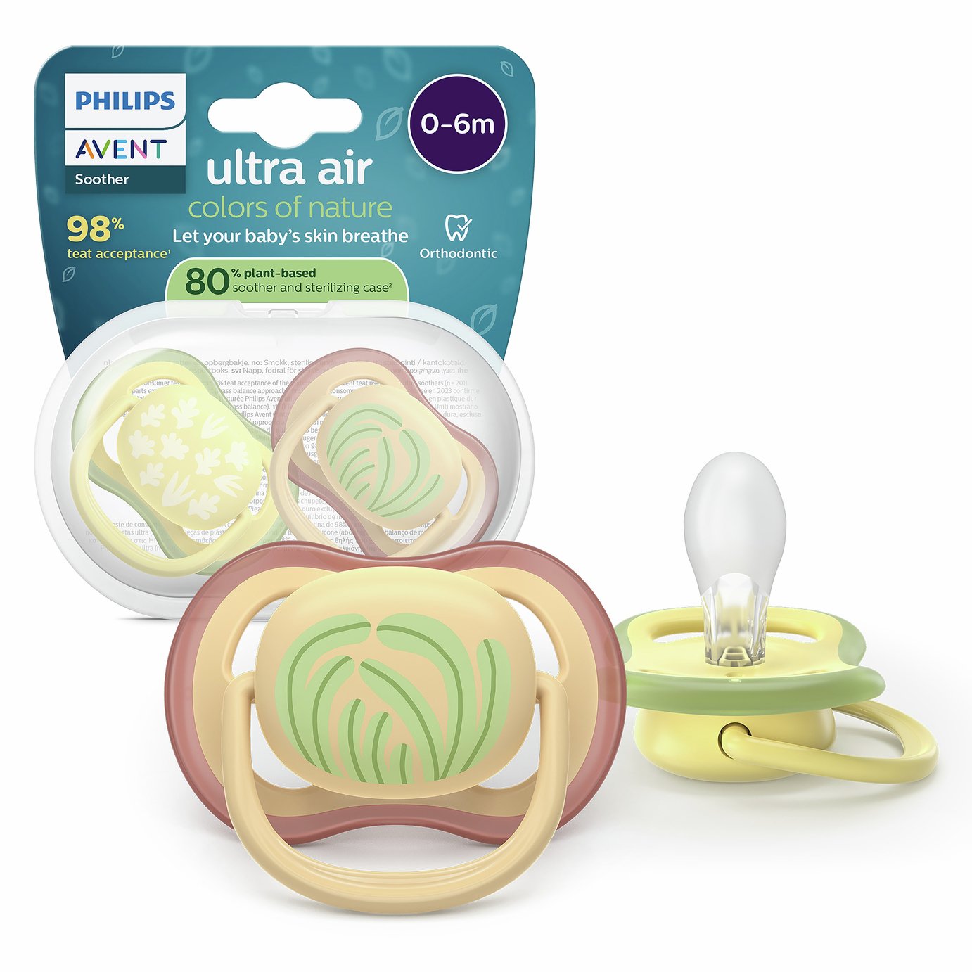 Philips Avent Ultra Air Soother For 0-6 Month Baby - Pack of 2