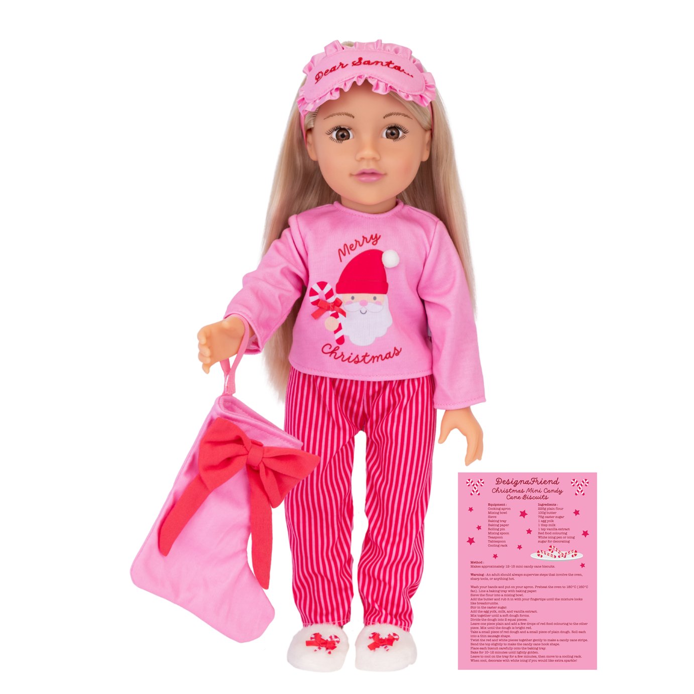 DesignAfriend Christmas Eve 18 Inch Fashion Doll Set