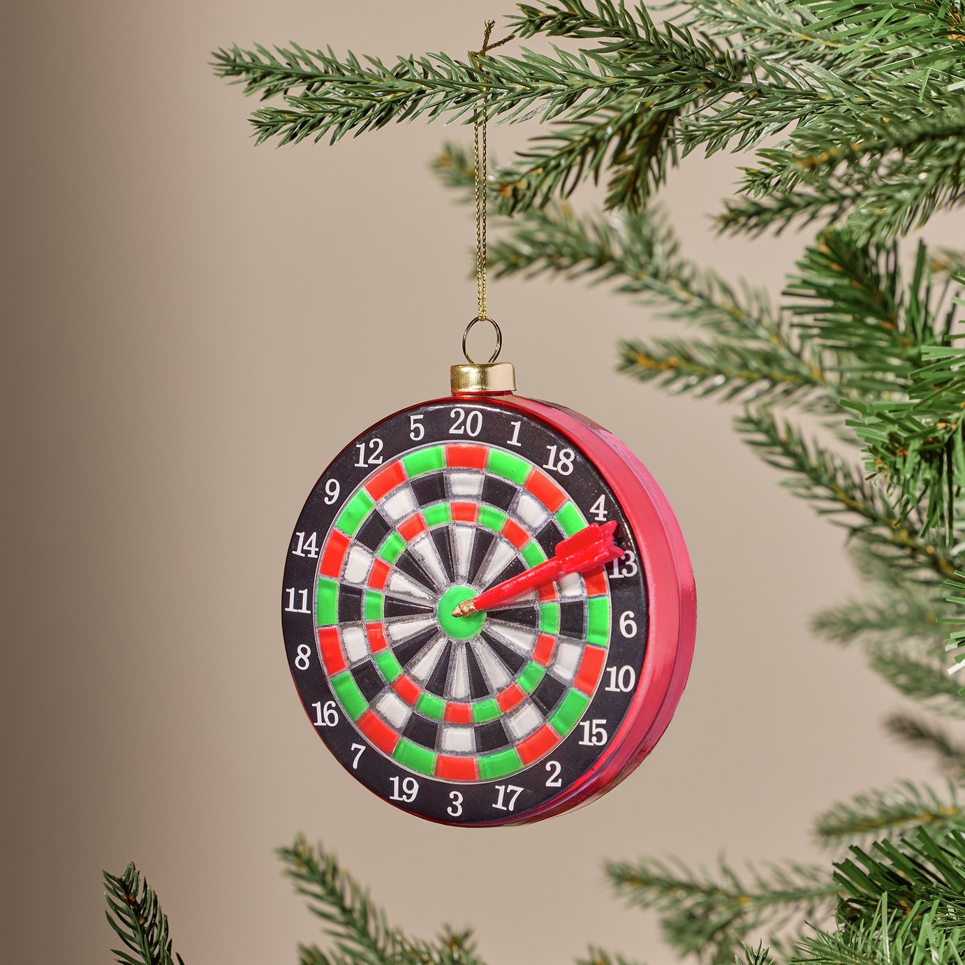 Argos Home Dart Board Hanging Christmas Ornament