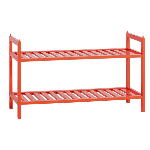 Buy Habitat Kitt Bamboo 2 Shelf Shoe Rack Orange Shoe Storage Argos