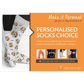 Personalised Socks Choice For One Gift Experience