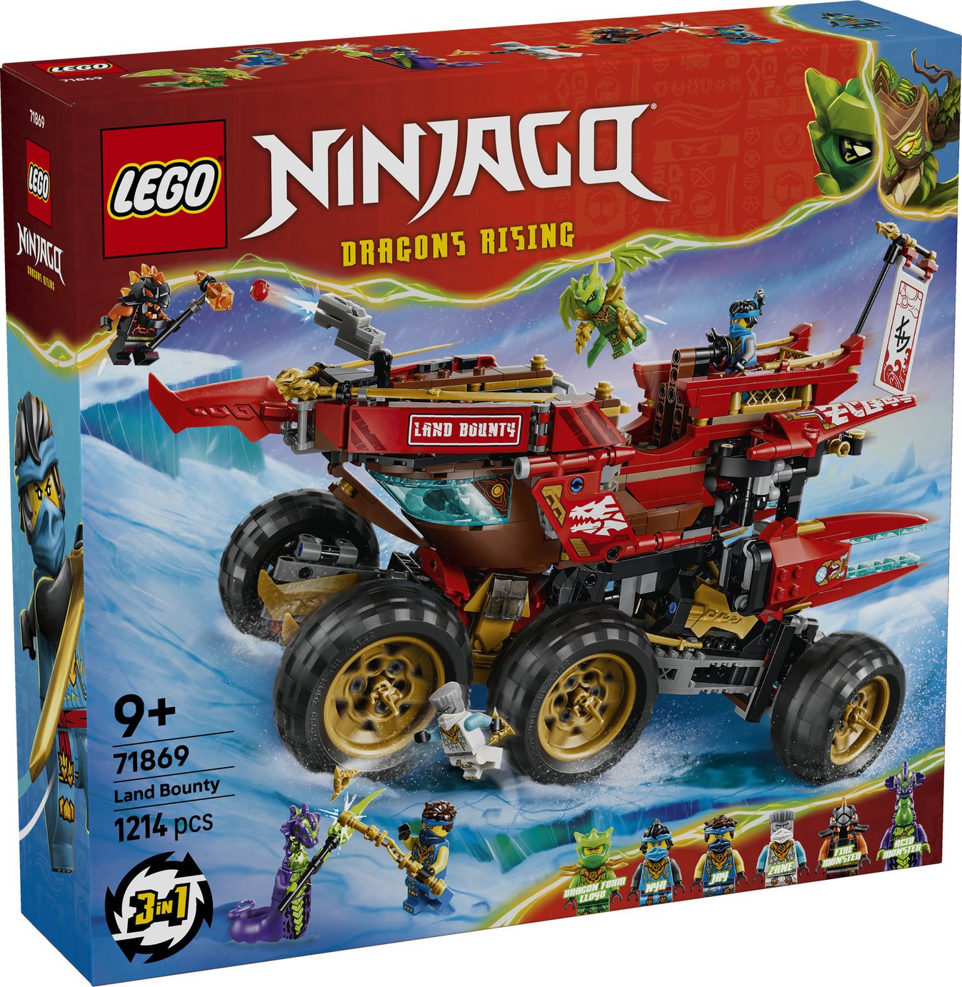 LEGO NINJAGO Land Bounty - 3-in-1 Toy Ninja Truck 71869 PREORDER