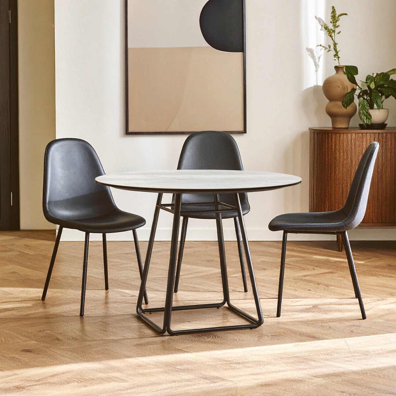 Fifty Five South Imperia 4 Seater Round Dining Table - White