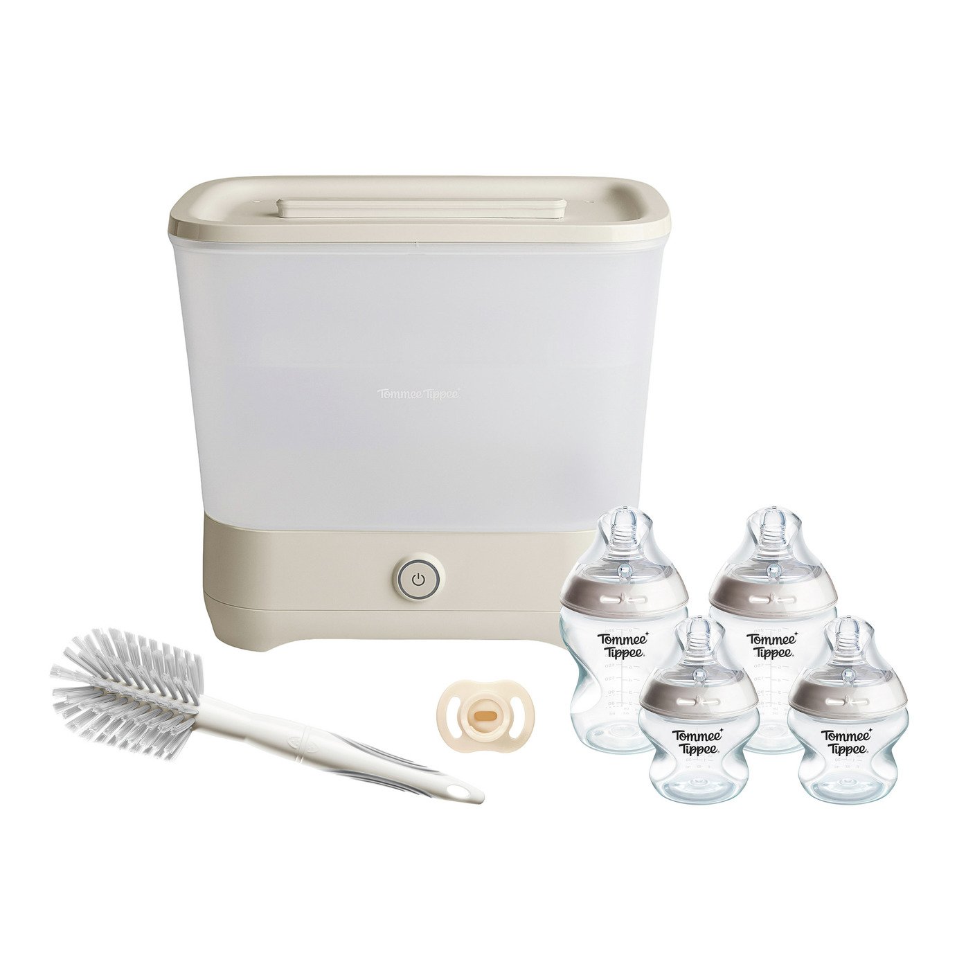 Tommee Tippee Baby Feeding Bottle and Steriliser Set - White