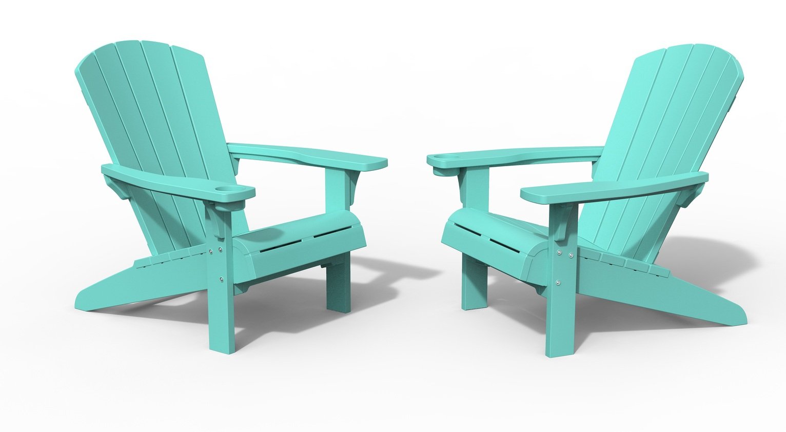 Keter Alpine Adirondack Set of 2 Resin Chair - Teal