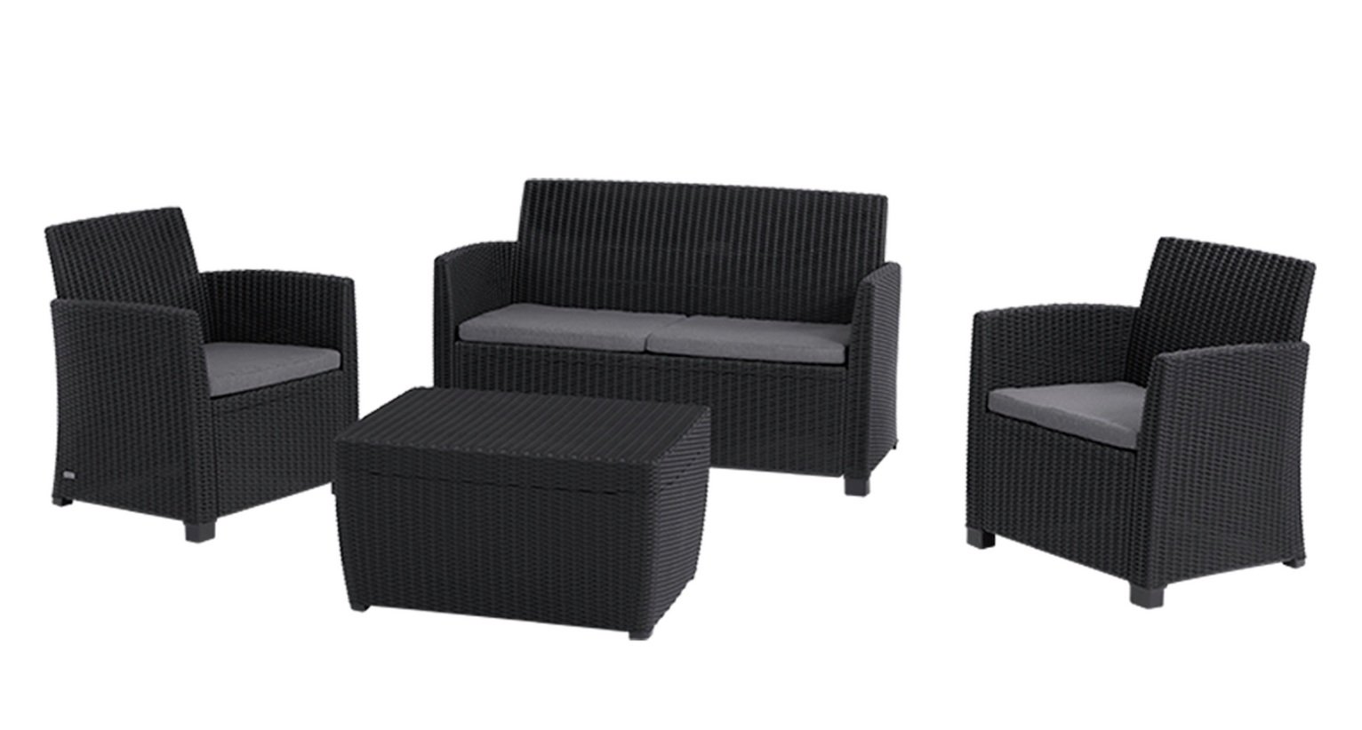 Keter Mia 4 Seater Resin Lounge Set - Grey