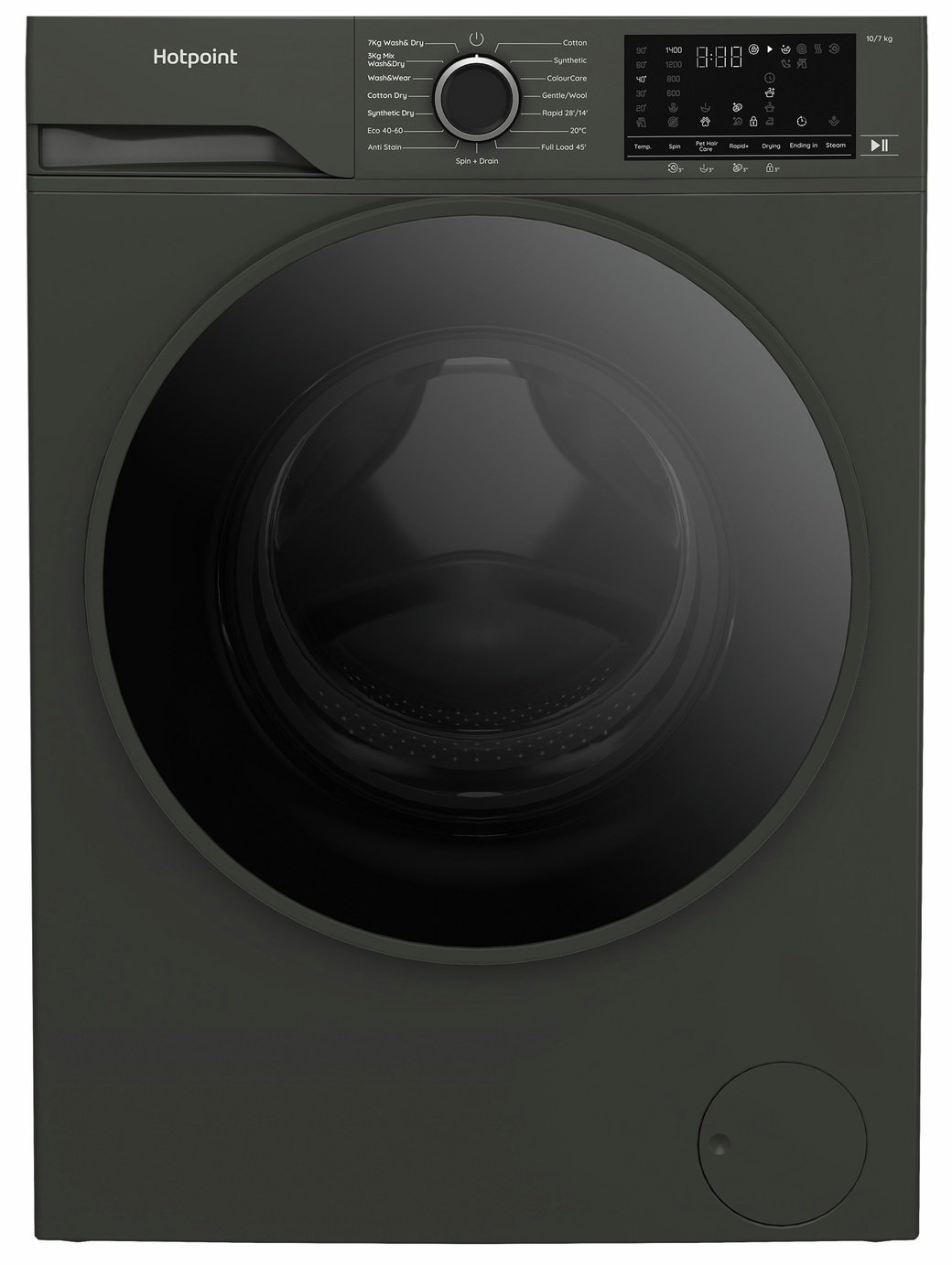 Hotpoint HBD1781GANTISTAINUK 10KG/7KG 1400 Spin Washer Dryer - Graphite