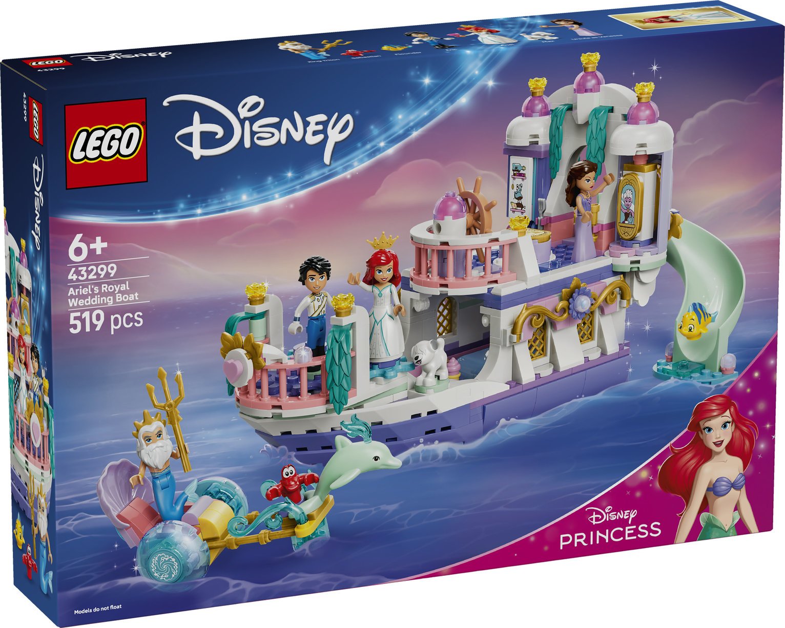 LEGO Disney Princess Ariel's Royal Wedding Boat Set 43299 PREORDER