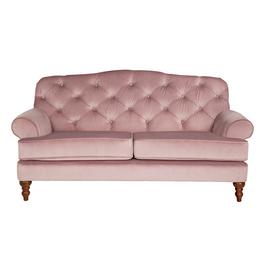 Habitat Valerie 2 Seater Velvet Sofa - Blush Pink