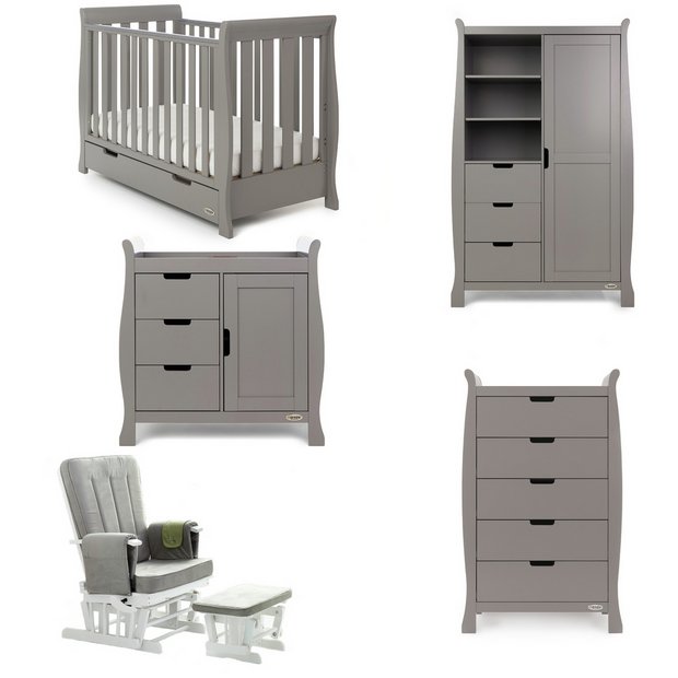 Buy Obaby Stamford Mini 5 Piece Set Taupe Grey Nursery Furniture Sets Argos