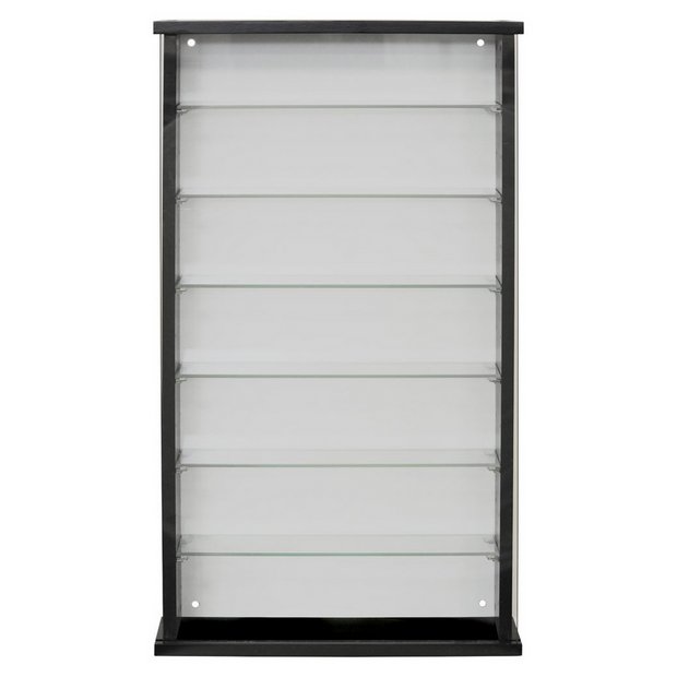 Buy Single Door Solid Wood And Glass Display Cabinet Black