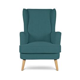 Habitat Callie Fabric Wingback Chair - Teal