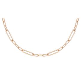 Revere 9ct Rose Gold Plated Polished Link Necklace