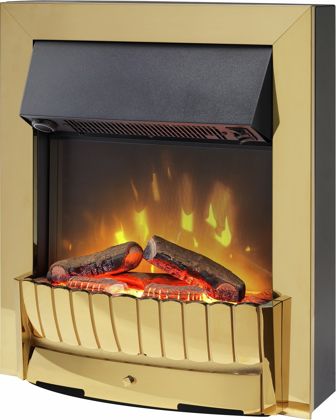 Dimplex Clement Electric Inset and Freestanding Fires 2kW - Brass