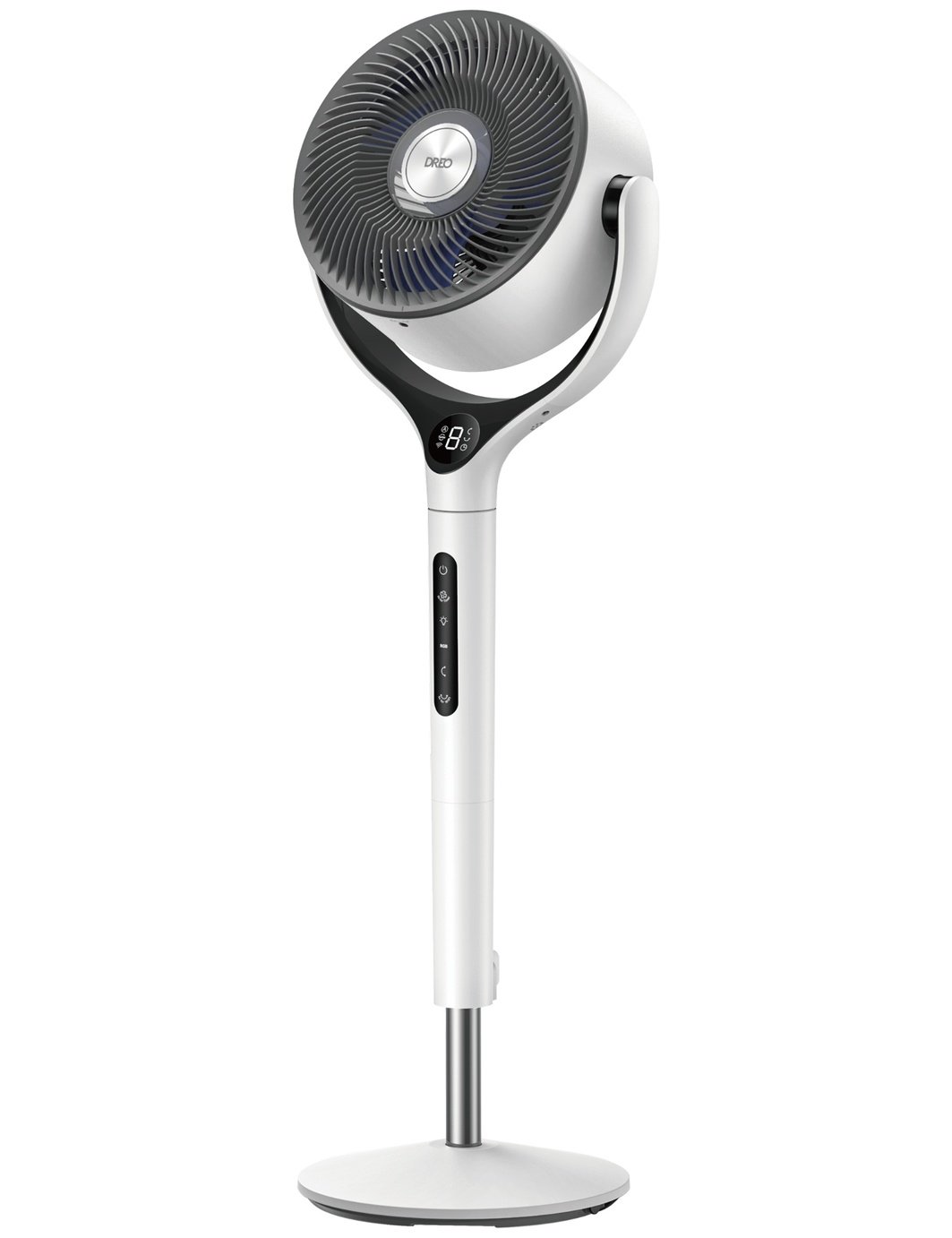 Dreo TurboPoly White Pedestal Fan 9 Inch