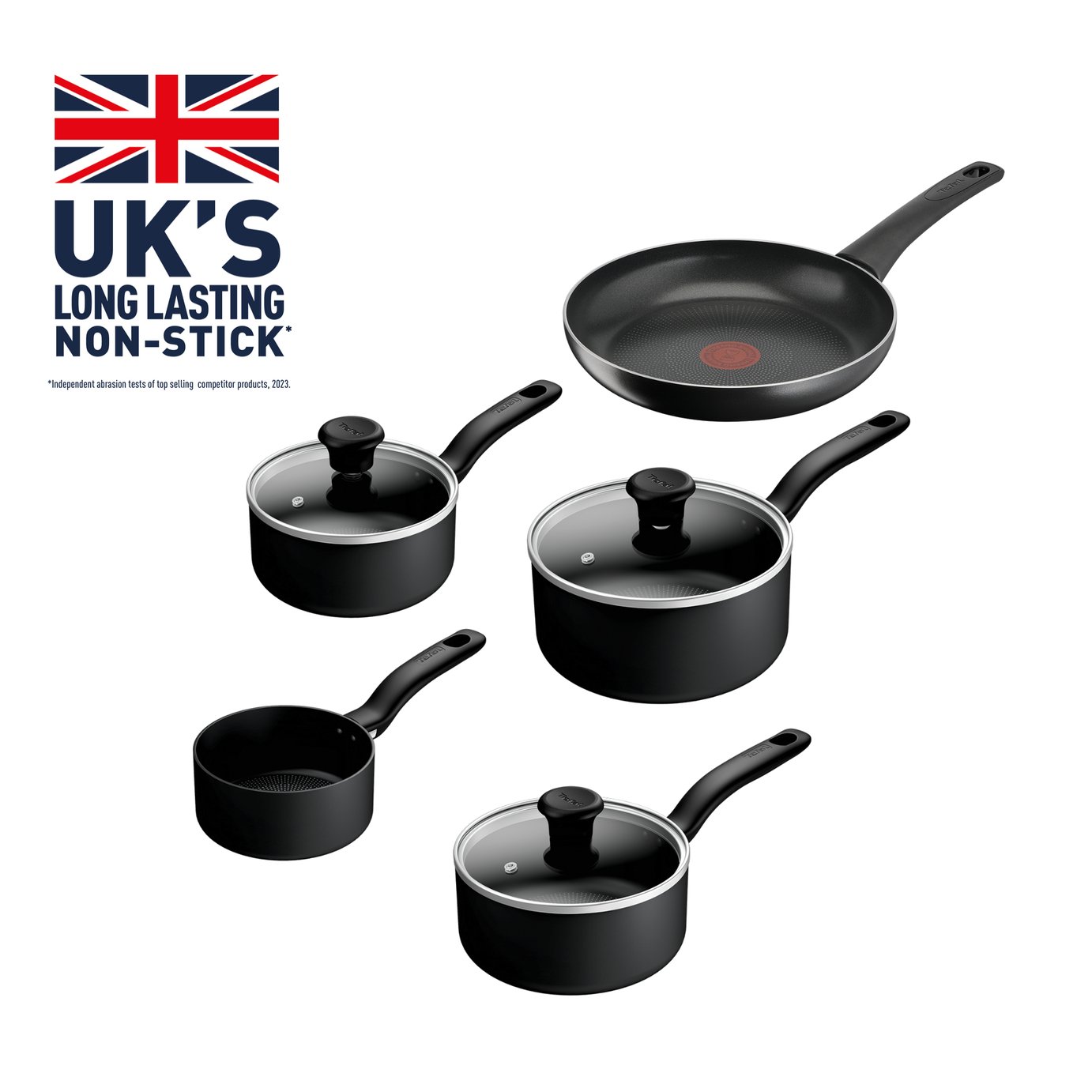 Tefal Essential Excellence Plus 5 Piece Non Stick Aluminium Pan Set