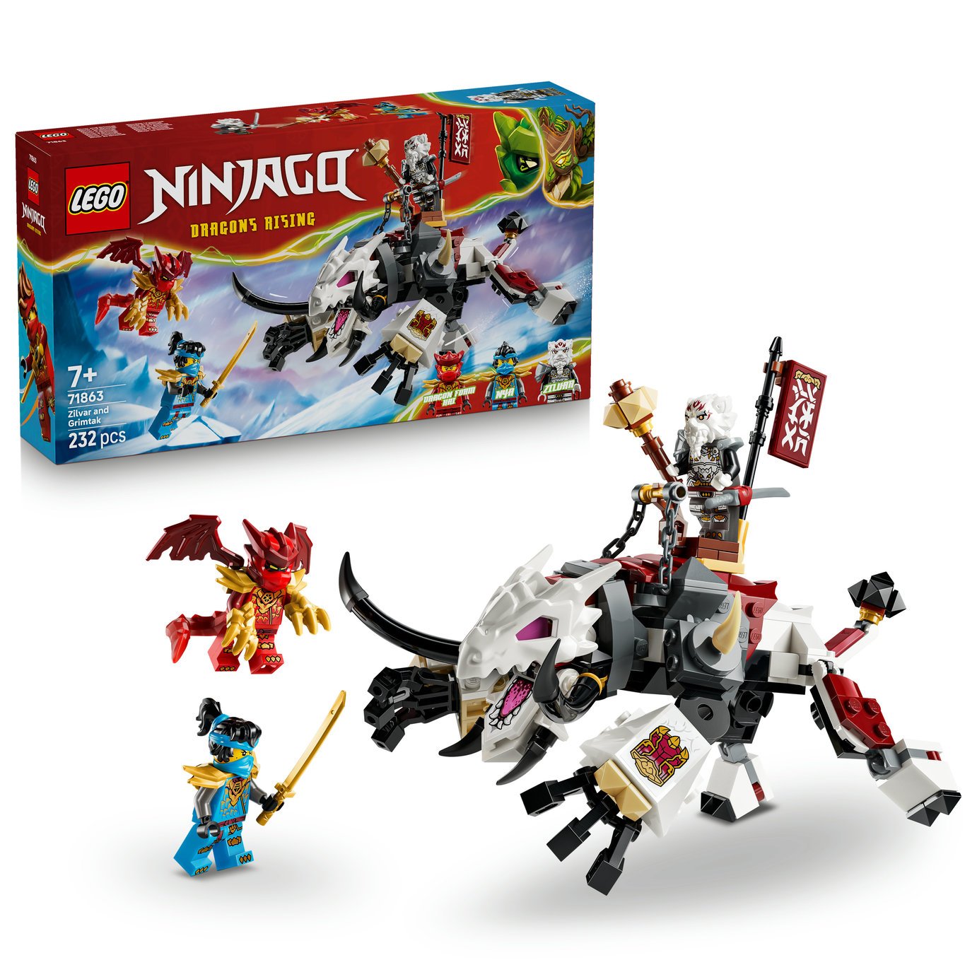 LEGO NINJAGO Zilvar and Grimtak the Dragon Beast Toy 71863