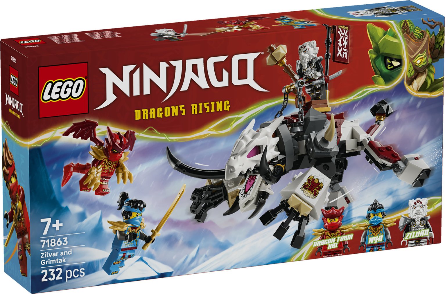 LEGO NINJAGO Zilvar and Grimtak the Dragon Beast Toy 71863 PREORDER