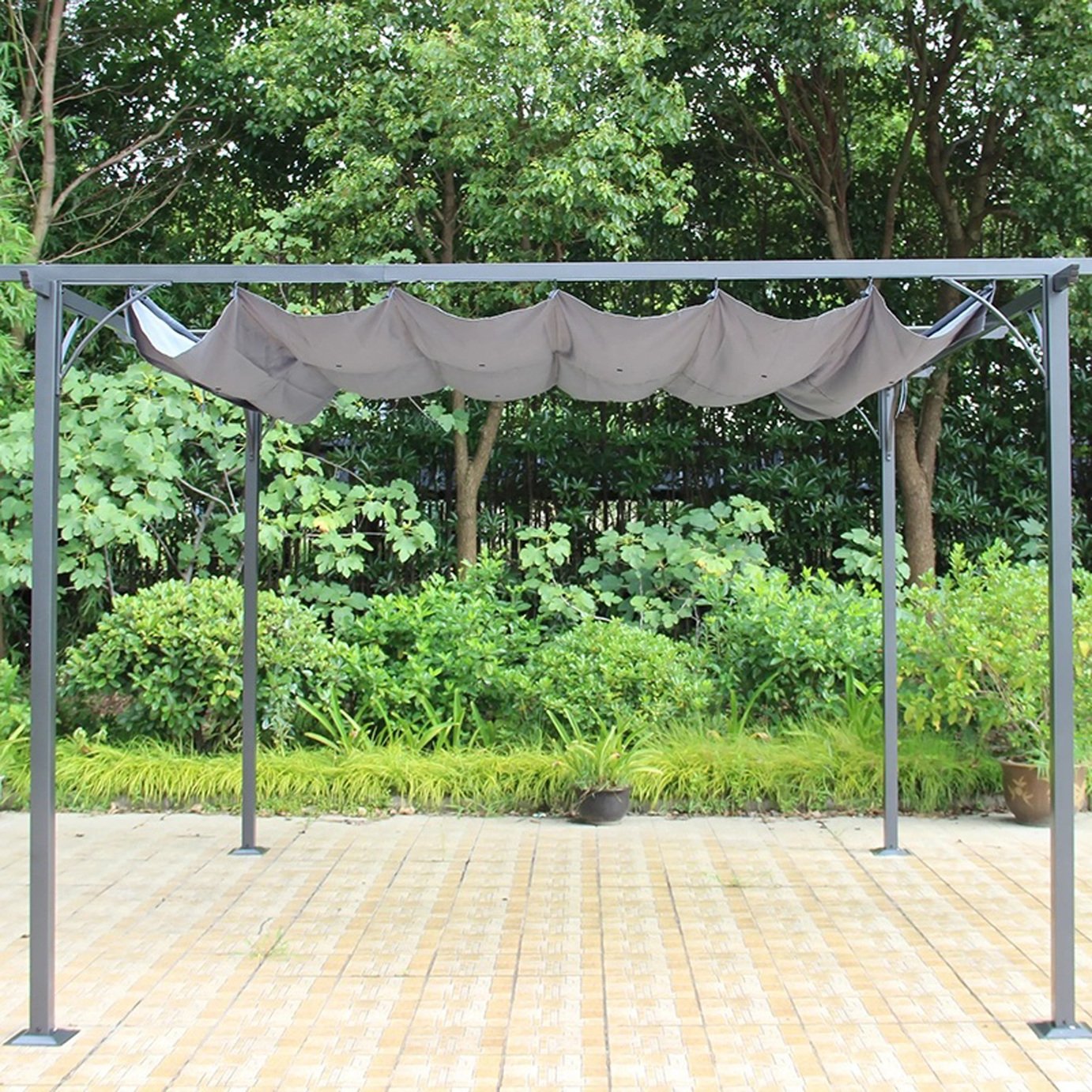 Royalcraft 3.5 x 3.5m Garden Prague Pergola Gazebo - Grey
