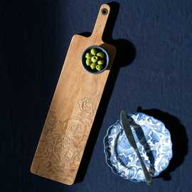Habitat x Morris & Co. Inky Mango Wood Paddle Serve Board