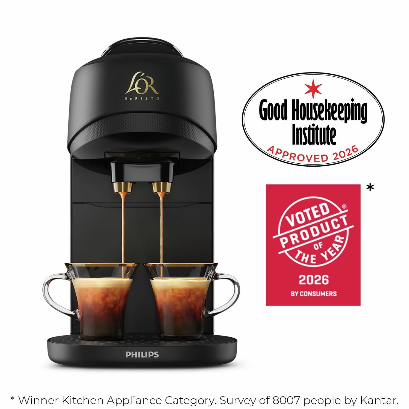 Philips L'OR Barista Absolu LM9512/60 Pod Coffee machine - Deep Black