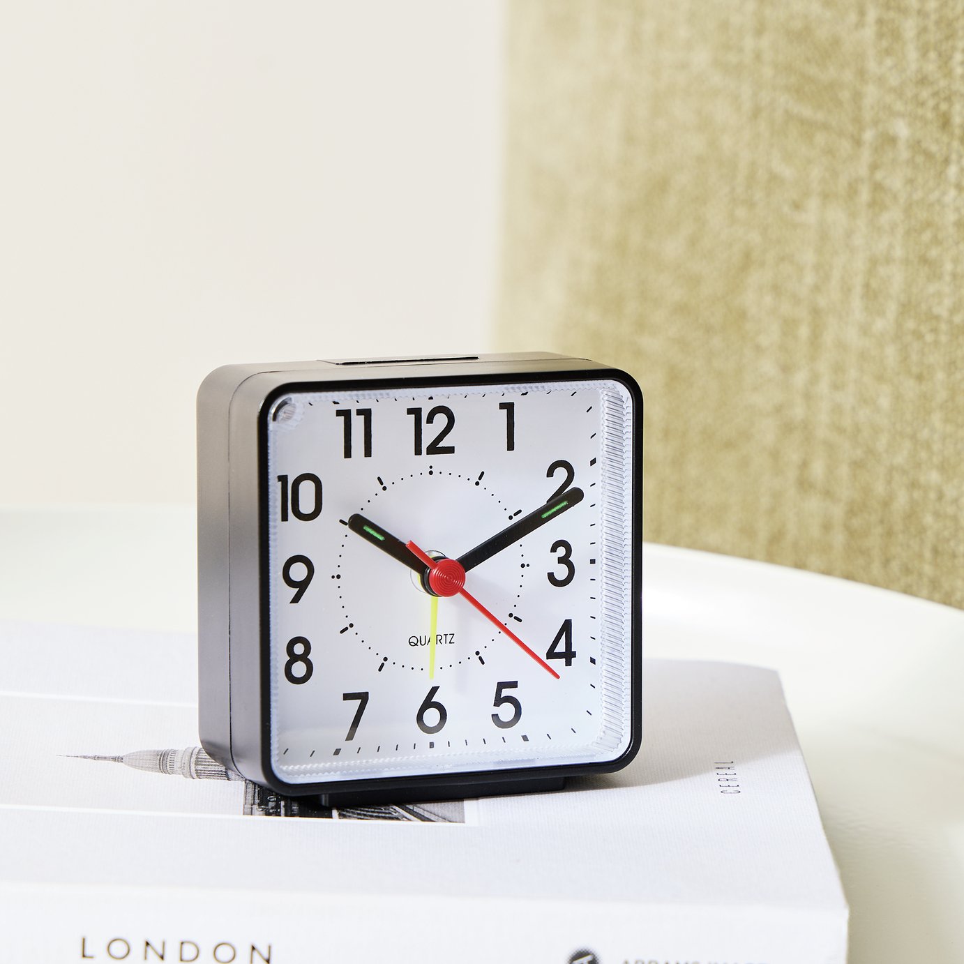 Argos Home Square Alarm Clock - Black